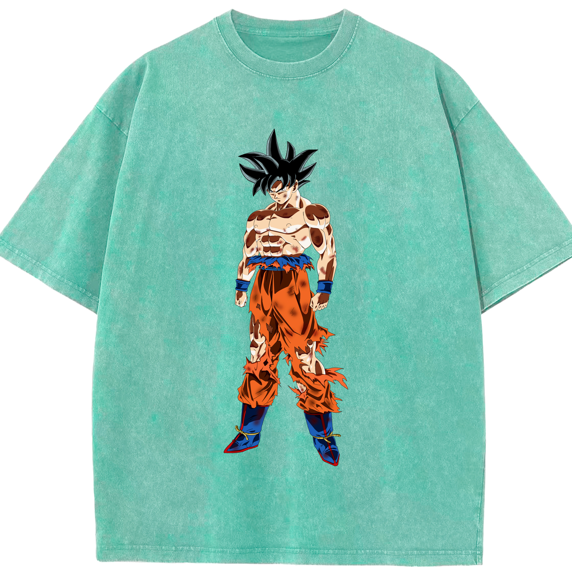 （画像用） ドラゴンボール 孫悟空（そん ごくう）Son Goku カカロット DRAGON BALL Kakarotto 綿100% ヴィンテージ風 半袖Tシャツ（フロントプリント）